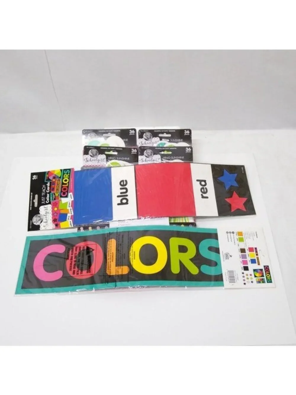 Schoolgirl Style Hello Sunshine Tassels Cut-Out Sets Just Teach Color Cards Sets
